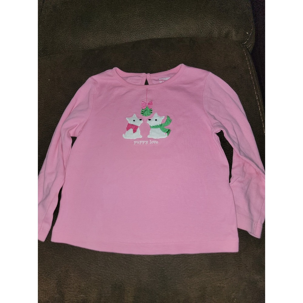 Gymboree cheery‎ all the way puppy love dog top size 18 24 months